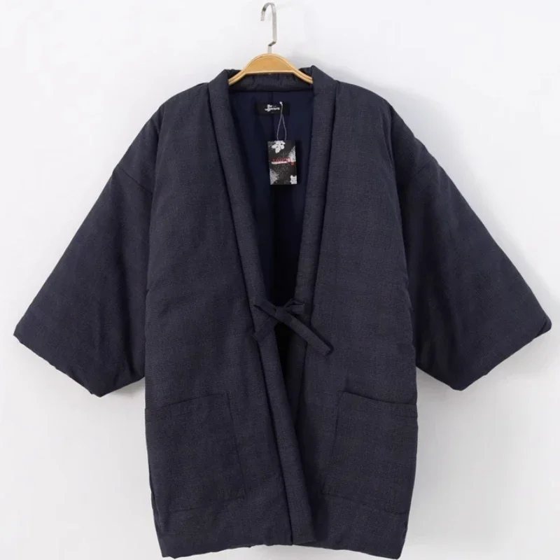Japanese Kimono Cardigan Hanten Jackets Coats Kimono Winter Cardigan Haori Women Warm Thicken Yukata Men Japanese Vintage