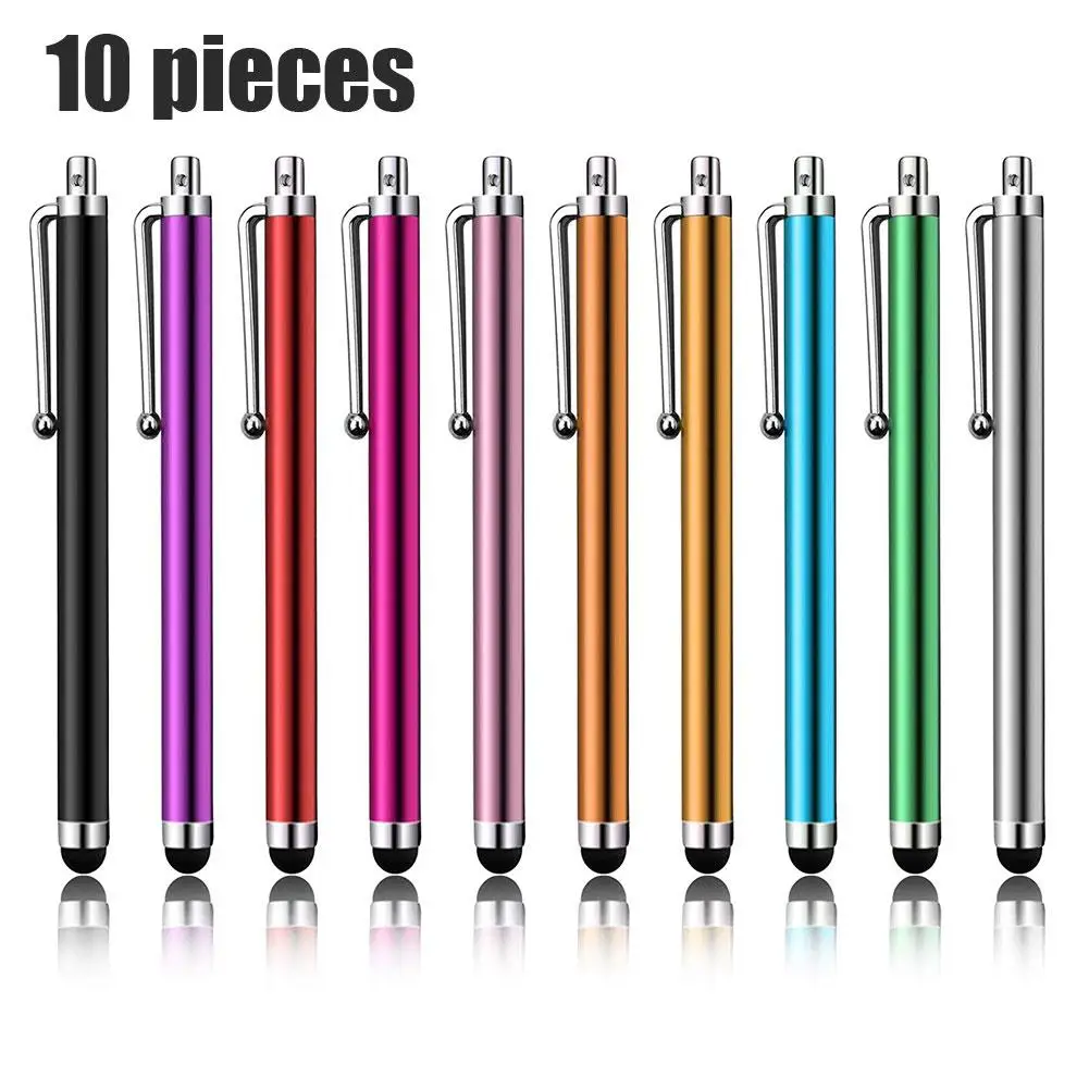 10 PCS Capacitive Ten Stylus Digital Touch-screen Pen smooth precise touch-screen For iPad iPhone Tablet mixed Color