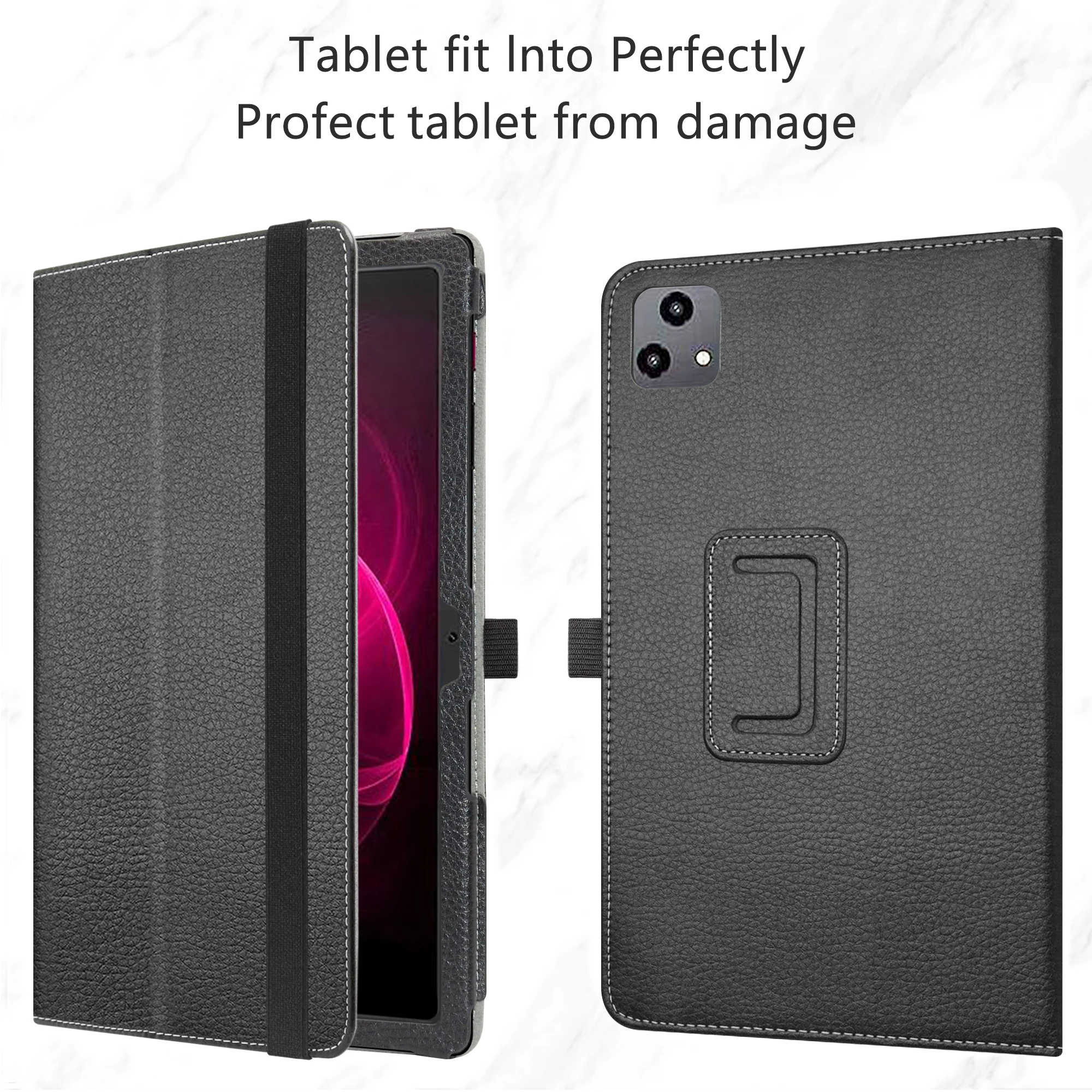 Capa Dobrável para Tablet com Fecho Elástico Capa para T-mobile Revvl Tab 5g 1036 - Imagem 4