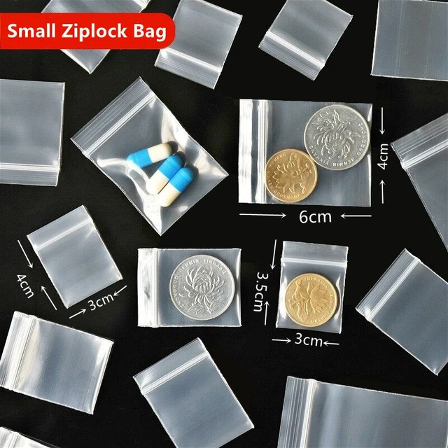 Small Plastic Bags, 300 PCS Mini Baggies, 3 Assorted Sizes, Transparent  Jewelry