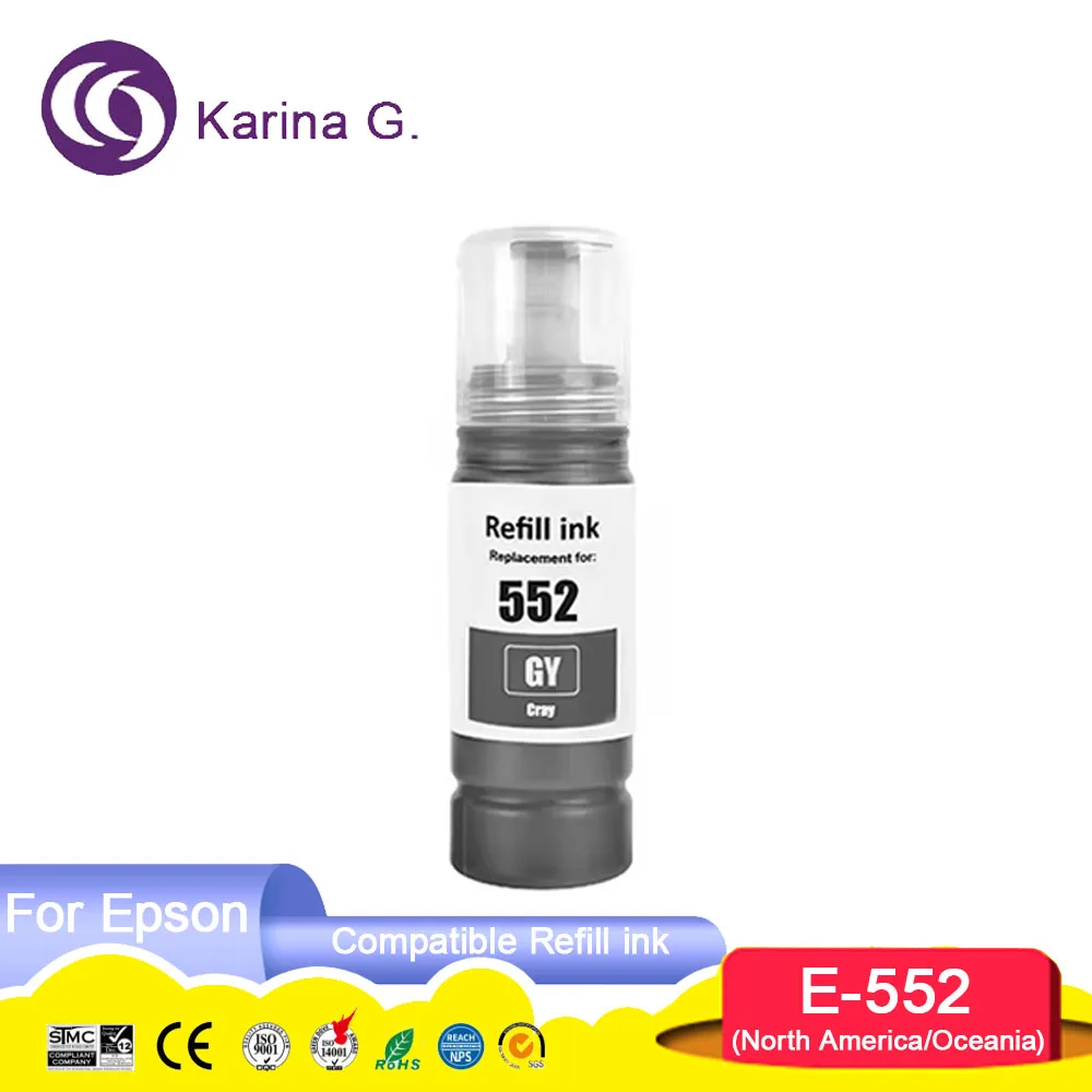 T552 552 Premium Color Compatible Bulk Bottle Water Based Refill Ink for Ecotan