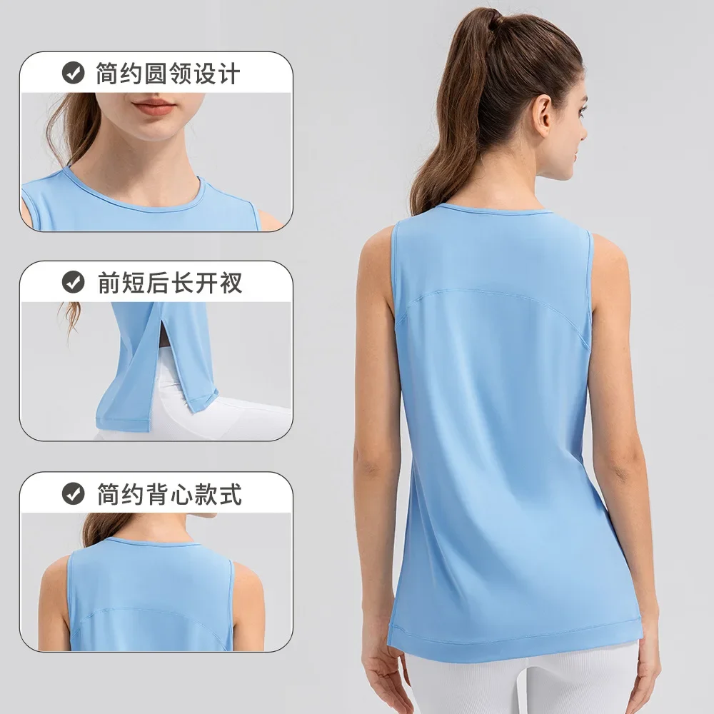 Women's yoga smocks,breathable, loose fitting, lightweight, exercise,running, training, fitness vest