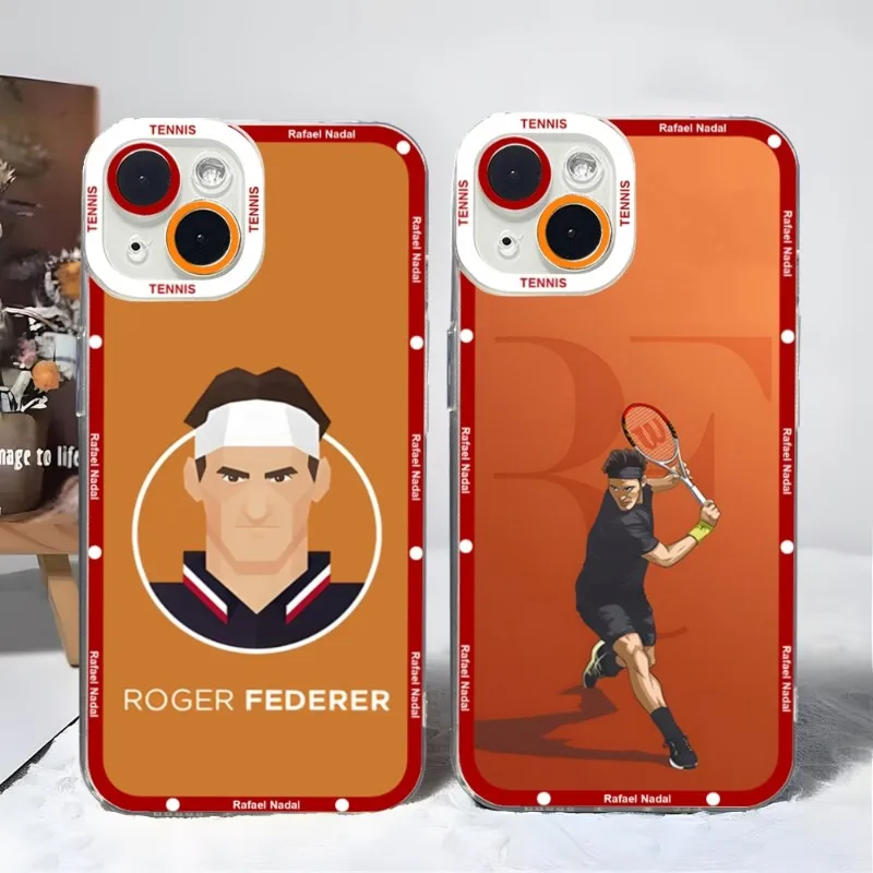Custodia Per Telefono Tennis Superstar Hitachi Nadal Trasparente Per Iphone 13 Pro Max 12 Mini 14 11 Cover Posteriore Morbida In Tpu Angel Eye