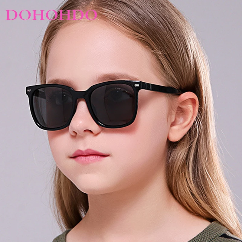 Gafas de sol polarizadas de silicona para niños y niñas, lentes cuadradas y flexibles, TR90, UV400, para viajes al aire libre, de 3 a 10 años, 2023