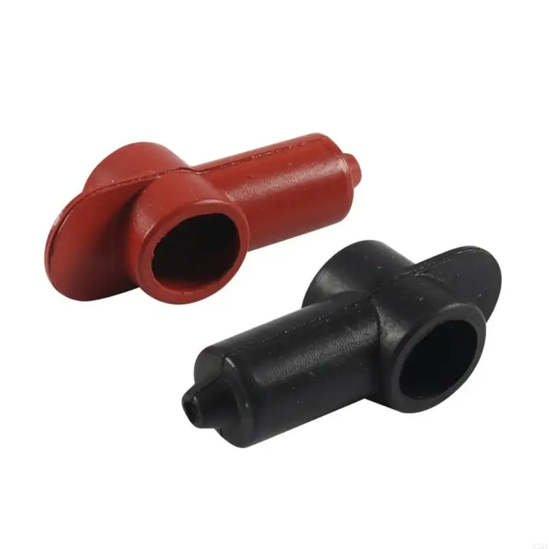 10Pcs Redness and Black Battery Terminal Insulating Cover,Cable Lug Protector Cover Lug Caps for Car Motorbike