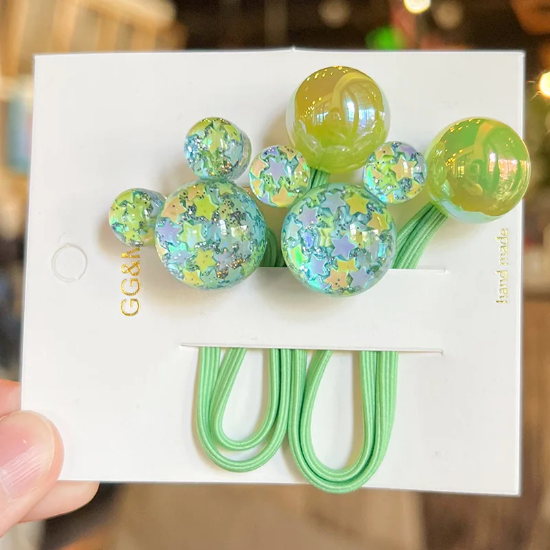 Nette Cartoon Scrunchies Kinder Mädchen Kinder Elastische Haar Gummibänder Zubehör Krawatte Haar Ring Seil Kopfschmuck Kopfbedeckung Ornament – Detail 12