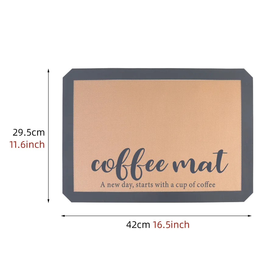 Silicone Coffee Maker Mat Waterproof Oilproof Countertops Pad Dish Drying Mat For Kitchen Counter Bar Coffee Machine Table Mat