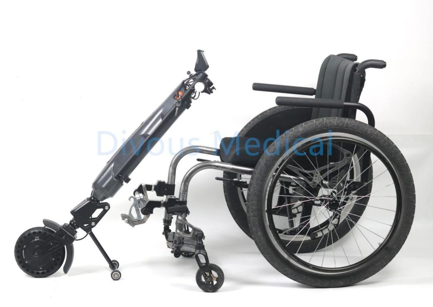 High Quality Lithium Battery 350W Sports Wheelchair Trailer Electric Drive Front Electric Handbike Handcycle 2
