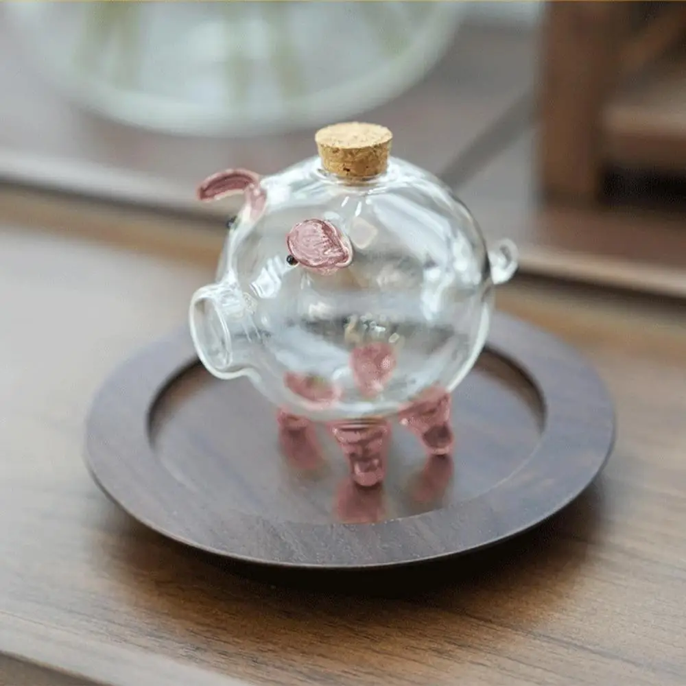 Mini Pig Money Jar Coin Money Box Clear Jar Pig Shape Bank Portable Coin Bank Cash Container Box Transparent Saving Box Gift