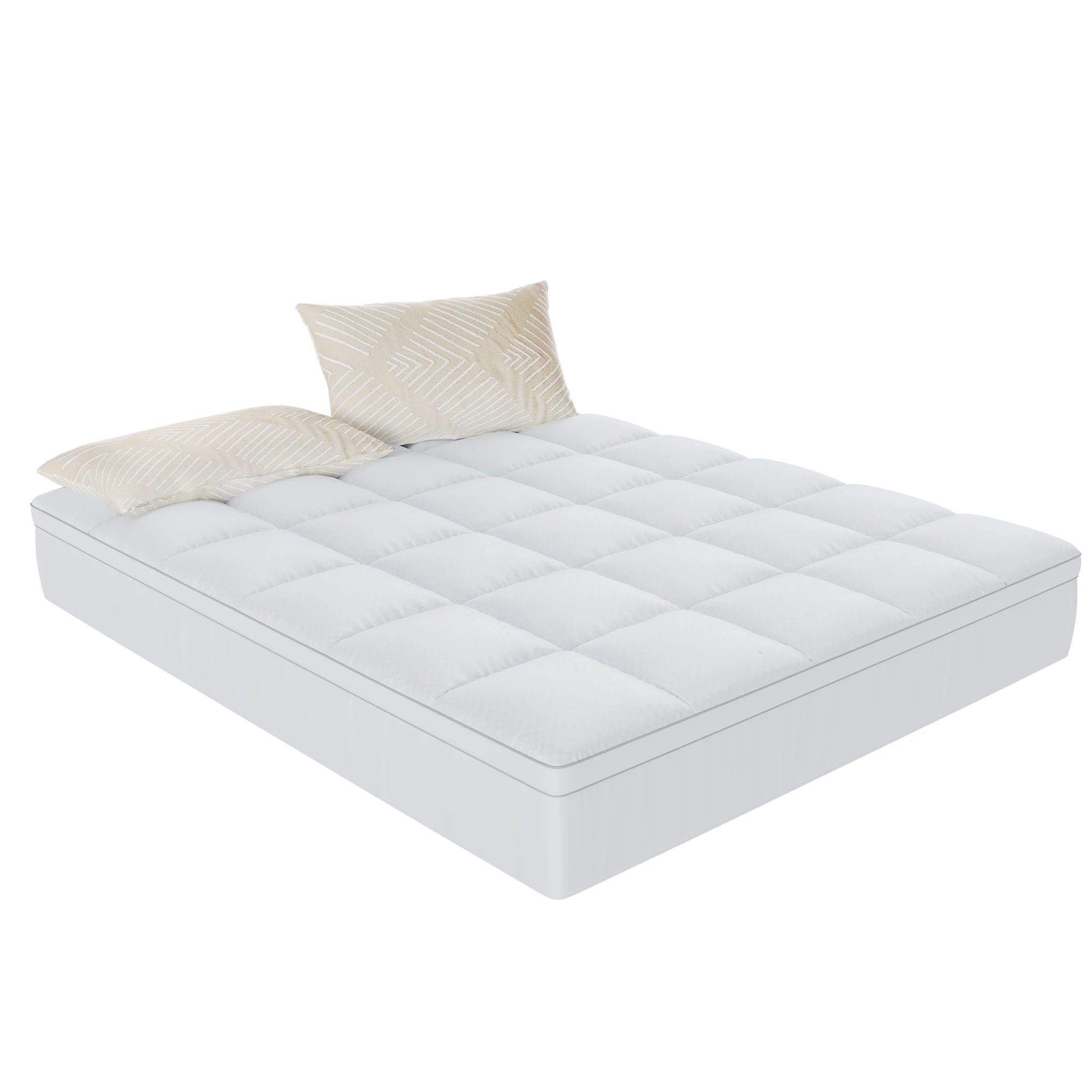 Thick Mattress Pad Quilted Mattress Topper Cover Soft Anti-slip bottom Twin Full Queen King Size