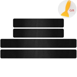 Waterproof Wear - Resistant Car Door Sill Protector Stickers - VII (Black with logo)