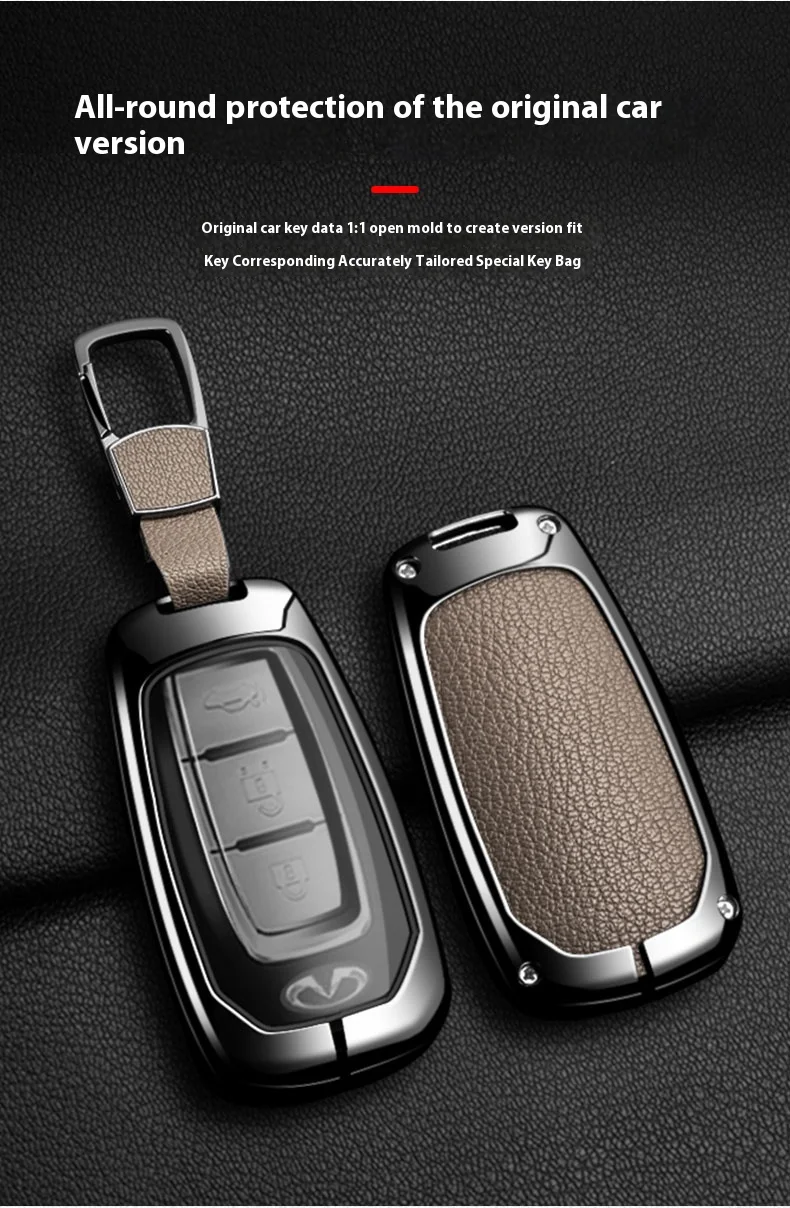 Zinc Alloy Car Remote Key Full Cover Case Fob For Infiniti Q50 Q60 Q70 QX50 QX60 QX70 G25 EX FX JX35 FX25 FX35 EX35 FX37 JX35 – Detail 7