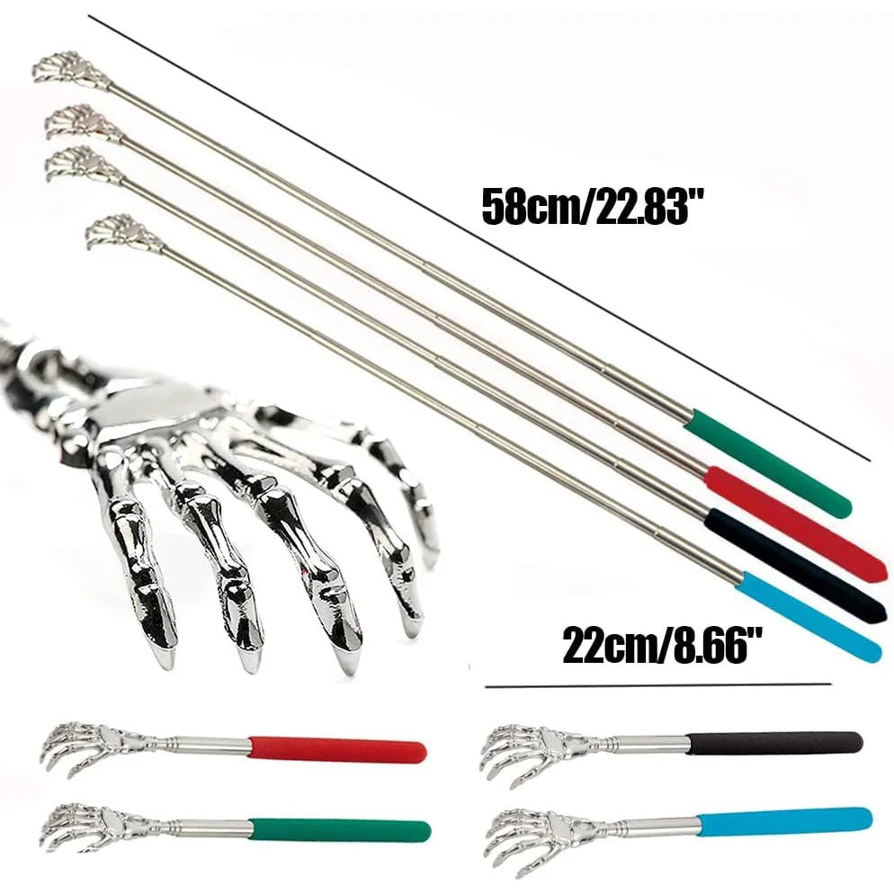 Stainless Steel Back Scratcher Telescopic Scratching Massager Extendable Itch Old Man Happy Health Products Hackle Handicrafts 2