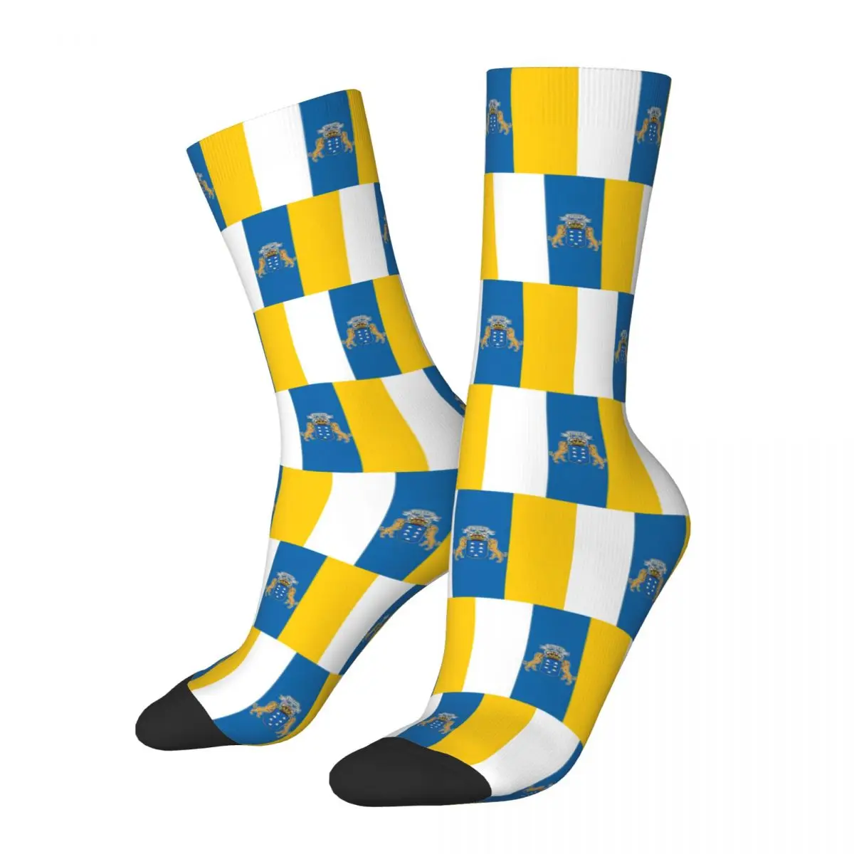 

Носки с флагом Испании, Канарские острова, носки Харадзюку высокого качества, всесезонные длинные носки, аксессуары для мужчин и женщин, подарки