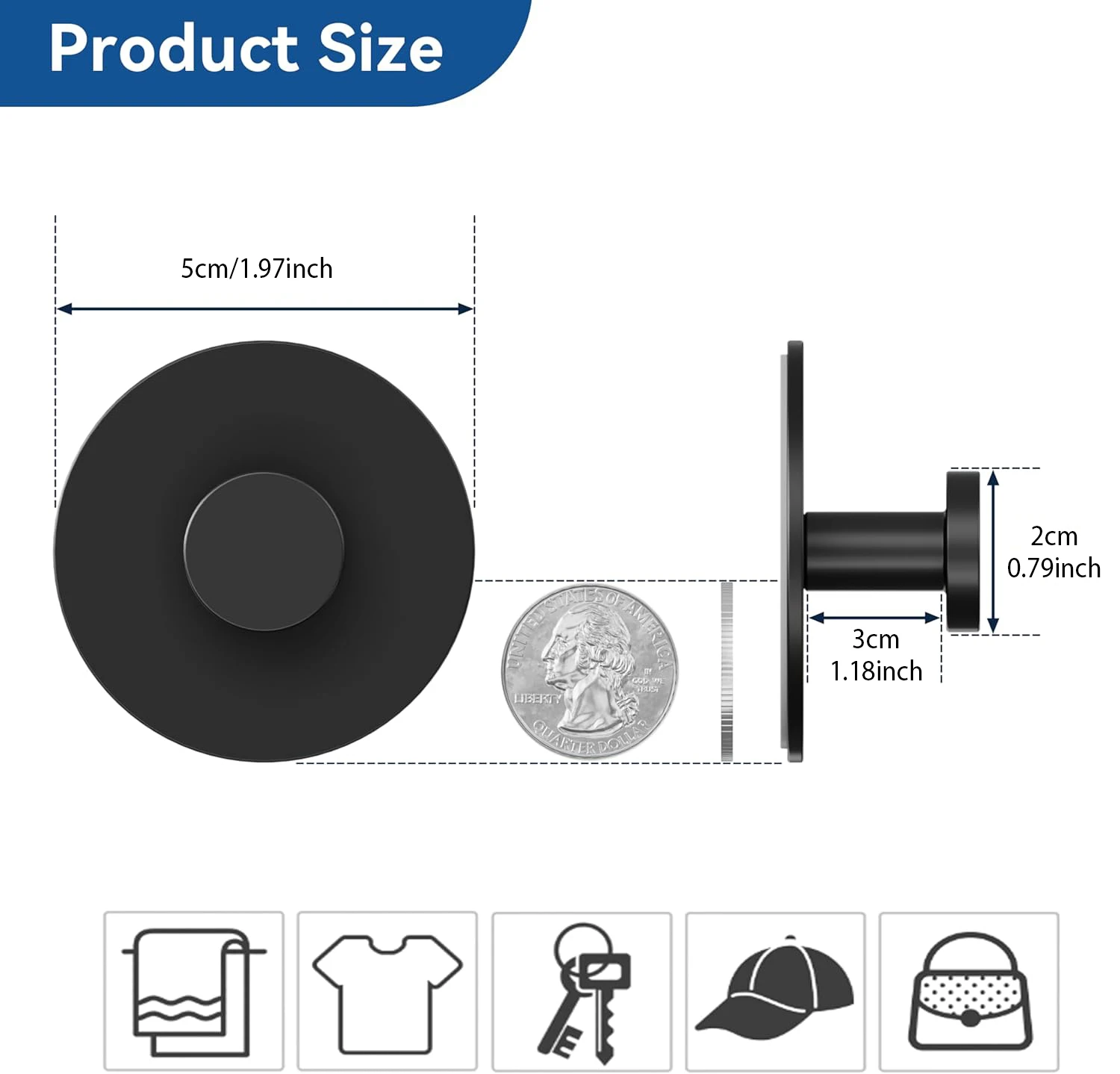 Extra Sticky Stainless Steel Towel Hooks Image 7