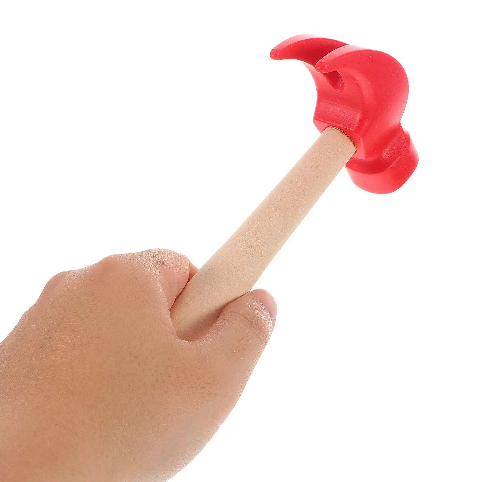 2Pcs 나무 망치 어린이 시뮬레이션 유지 관리 도구 천연 나무 경량 내구성 손재주 향상 망치 장난감