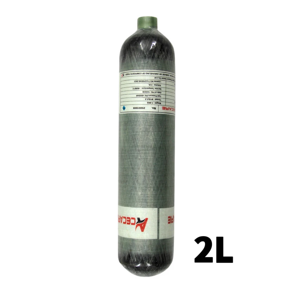 Acecare 2L 300Bar Carbon Fiber Cylinder 4500Psi Air Tank High Pressure For Scuba Diving Fire Safety ac16821 6 8l ce 30mpa 4500psi diving cylinder scuba diving tank high pressure cylinders pcp air rifle cylinder high pressure