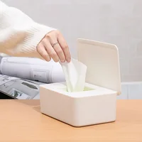 Wet Tissue Box with Lid Dustproof Baby Nappy Wet Tissue Storage Holder Dispenser for Home Car Office Paper Tissue Organizer 2
