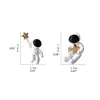 Space Silver Plated Earrings Asymmetric Astronaut Earrings for Friend 517F 4