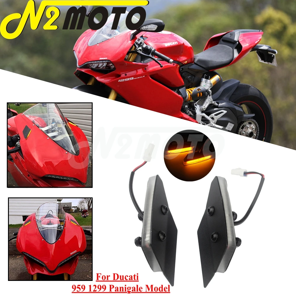 

Для Ducati 959/1299 Panigale мотоциклетный подключи и играй черный зеркальный блок Off передний светодиодный сигнал поворота фонарь янтарный индикатор мигалка