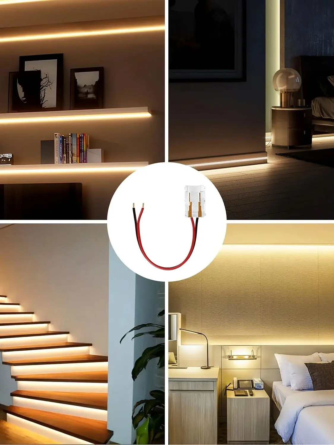 COB LED 와이어 커넥터8 10mm 연결 무땜납 미니 버클 FCOB RGB CCT LED 스트립 라이트 2 3핀 커넥터 와이어 포함 ?