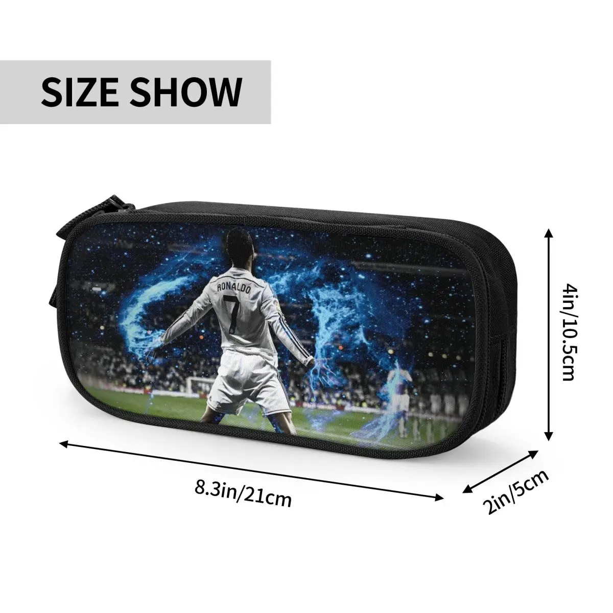 CR7 Football Soccer Pencil Case Pencil Box Pen for Girl Boy Big Capacity Bags Students School Zipper Stationery pencil cases
