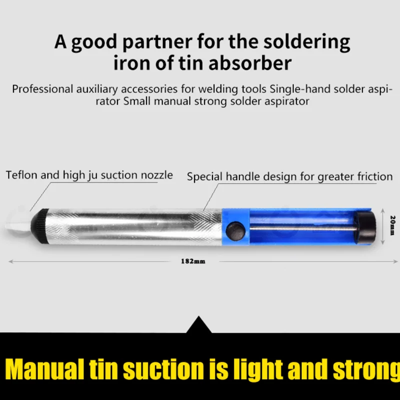 Desoldering Pump Aluminum Metal Suction Tin Gun Soldering Sucker Pen Removal Vacuum Hand Welding Tools