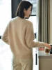 100% Pure Wool Sweater Women's 2024 Autumn/Winter Half High Collar Solid Color Pullover Fashion Light Luxury Cashmere Knit Tops 2
