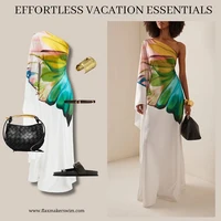 Oblique Shoulder Papillon Print Bikini Women Swimsuits Dress Female Beachwear Swimming Suit Bathing Suit Bikini Set Biquini