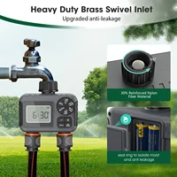 2-зонный спринклерный таймер Insoma, программируемый таймер для садового шланга, водосберегающий контроллер орошения для капельных систем газона и двора IPX5 — изображение 4