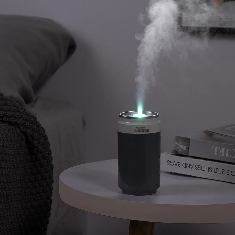 USB Air Humidifier 260ml Cup Size Cool Mist Maker For Car Bedroom Home Air Purifier H2O Humidifiers with RGB Color Candle Lights 6