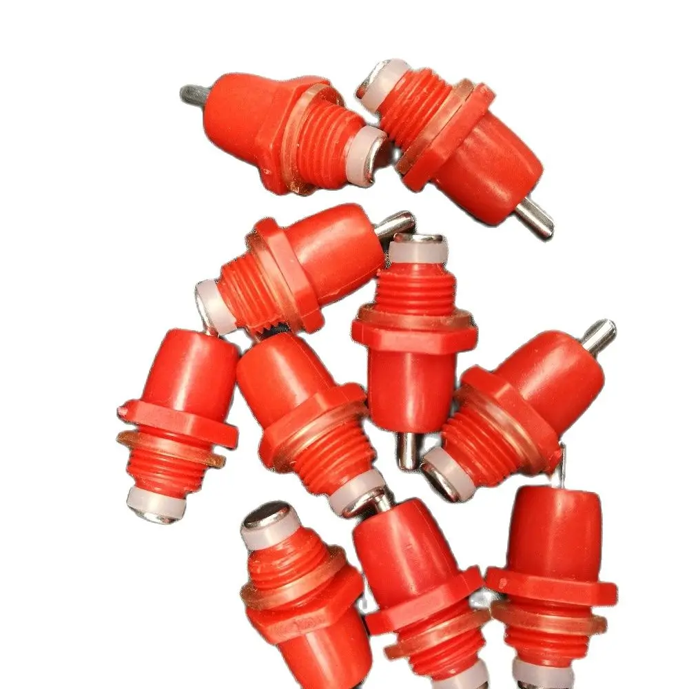 10 Pcs Spring Type Chicken Red Nipples Drinking Chicken With Automatic Water Dispenser Mouth Drinking Water