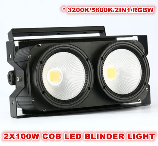 

2pcs/lot Popular Disco Audience Lights 2 Big Eyes 100Wx2 RGBW Led COB Par Stage Blinder Light