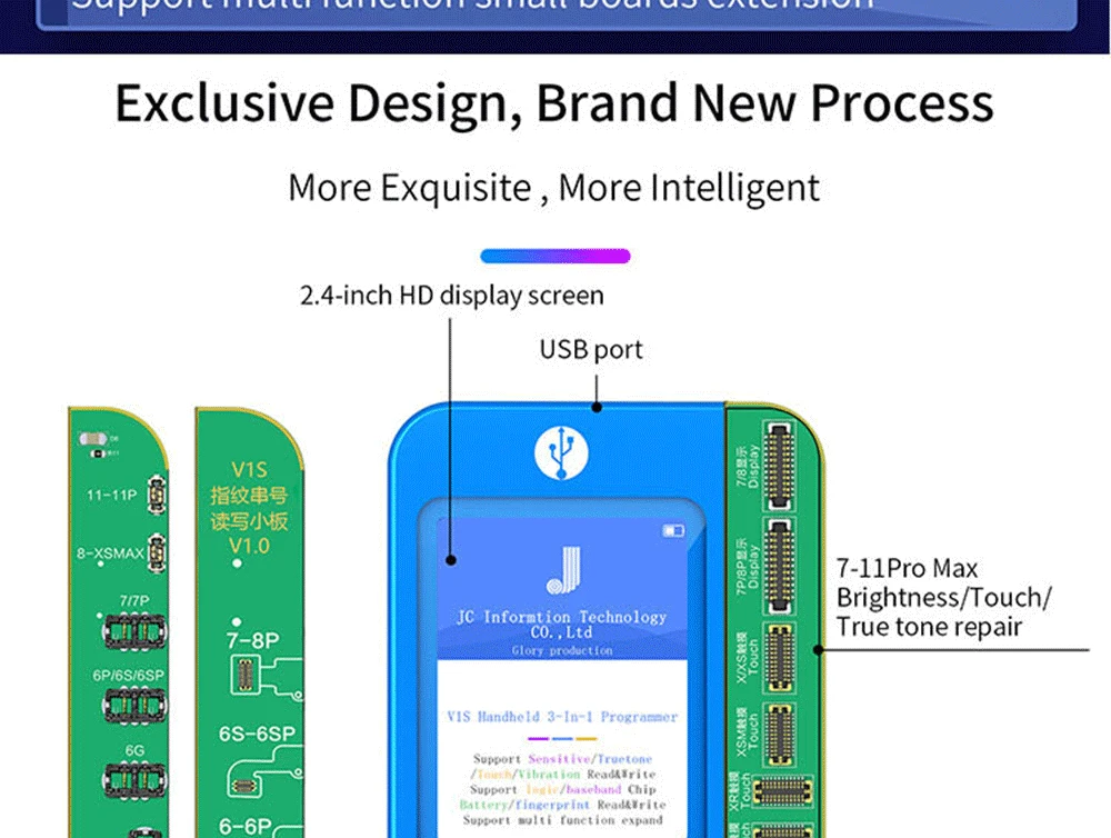 auto body repair kit JC V1S Programmer for iPhone 7 8 X XS MAX 11 12 Series Battery Photosensitive Original Color Touch Shock Fingerprint ProgrammerJC JCID V1SE Battery Repair Flex Cable Repair Programmer Battery Read&Write Remove Error Health Warning for iPhone 11-13 ProMax best drill for home use