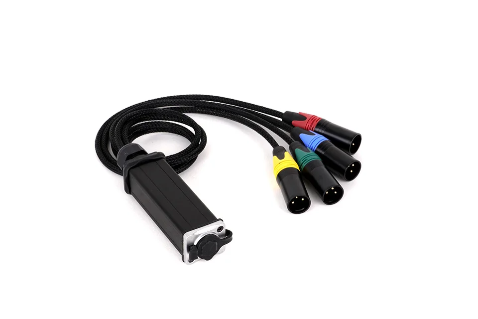 4 pinos xlr macho fêmea do canal