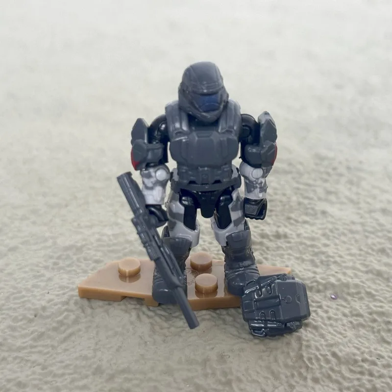 2개 메가 컨스트럭스 블록스 유니버스 UNSC SGT 마커스 스태커 & 스파르탄 전사 피규어 장난감 팩 키트