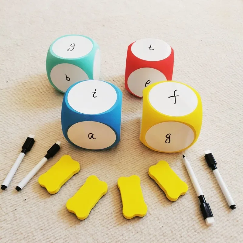 1-Pc-DIY-Blank-Dice-Write-On-Wipe-Off-Dice-Portable-Cleanable-Blank ...