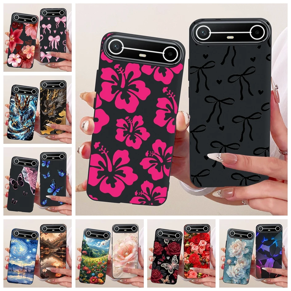 New Fashion Flower Bowknot Soft Silicone Protective Bumper Case - Slim Design