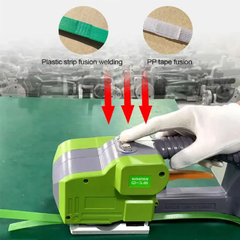New Electric Strapping Machine for PET/PP Strap Portable Packaging Tool Hot Melting Baler B-16 With Battery