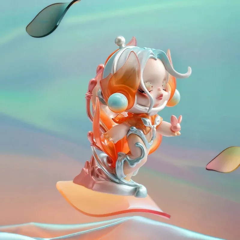 

Pop Mart Skullpanda Модель со звуком, загадочная коробка с сумкой, игрушки, кукла, милая аниме фигурка, украшения, коллекция подарков