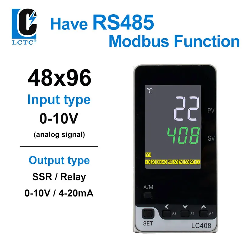Temperature Controller 48X96 0-10V Input Pid Temperature Controller SSR/Relay/4-20mA/0-10V Output With RS485 Modbus Function