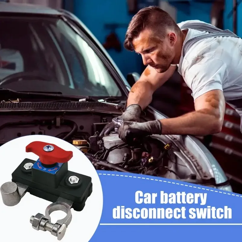 Dual Voltage Battery Master Cut-Off Switch - Zinc Alloy Structure with Tool-Free Knob