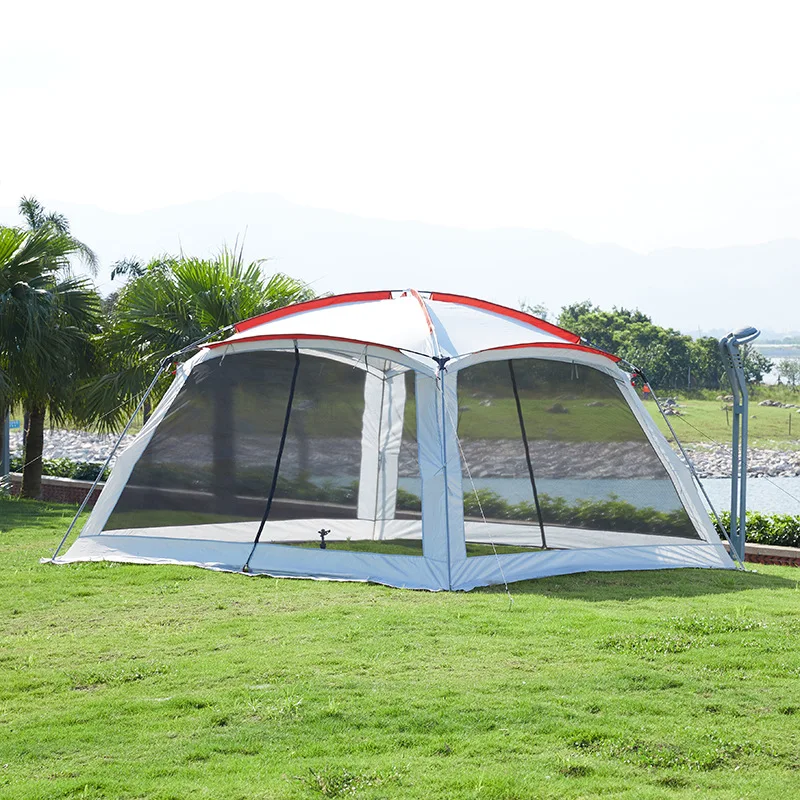 Dome Canopy Large Tent Outdoor Extra Large Camping Awning Outdoor Sun Protection Hiking Rainproof Pavilion Anti-Mosquito