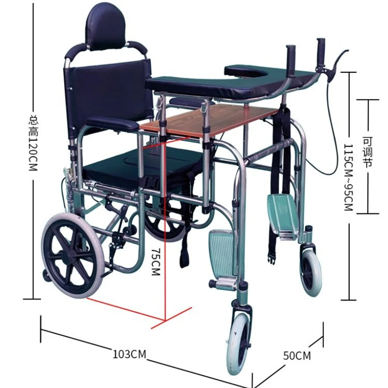 

Walker Assist Walking Rehabilitation Device Anti-Backward Rollover Support Stand Mobility Aids For Elderly Stroke Hemiplegia
