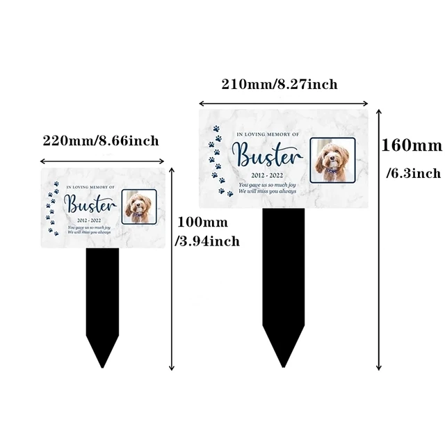 Személyre Szabott Kedvtelésből Tartott Emlékmű Fa Tét Sírjelző Pet Sírkövek Macska Kutya Emléktárgyak Háziállat Veszteség - Image 5