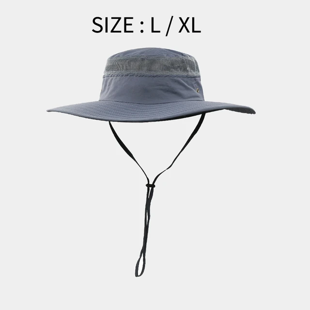 Big Head Hiking Quick-drying Bucket Hat Plus Size Boonie Sun Hat UPF 50+  Summer Outdoor Fishing Hats for Men Uv Protection - AliExpress