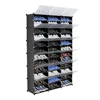 12-Tier Portable 72 Pair Shoe Rack Organizer 36 Grids Tower Shelf Storage Cabinet Stand Expandable for Heels Boots Slippers 3