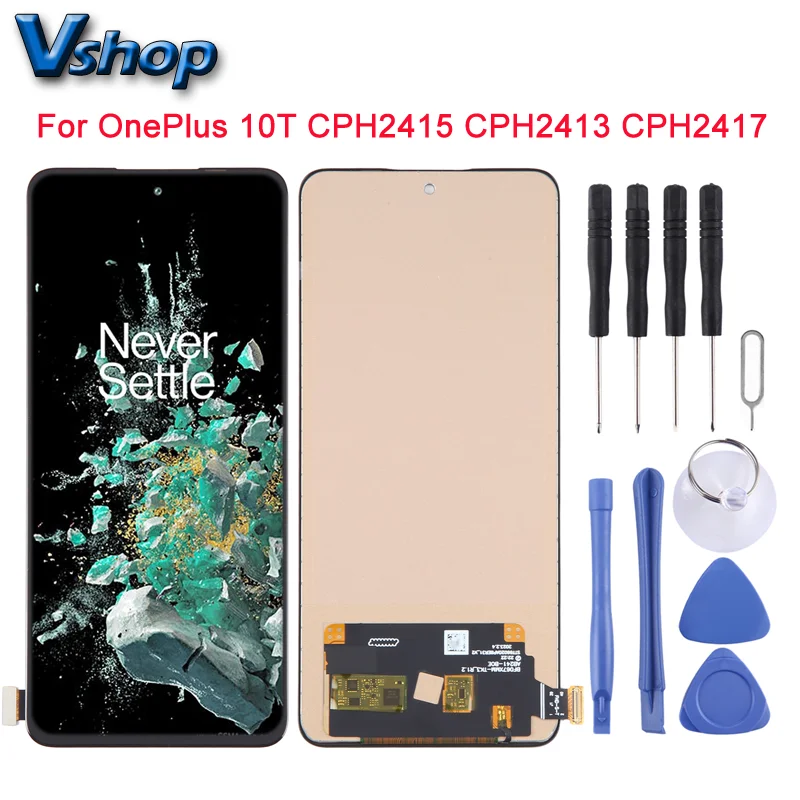 For OnePlus 10T CPH2415 CPH2413 CPH2417 TFT LCD Screen For with Digitizer Full Assembly, Not Supporting Fingerprint Identificati