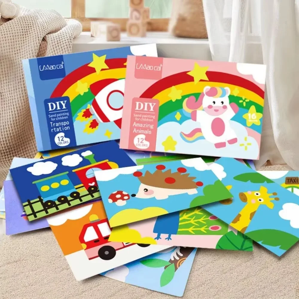 DIY Sand Drawing Kids Handicrafts Sand Art Pictures Drawing Set Educational Toy educational toys,drawing toy,educational drawing toy