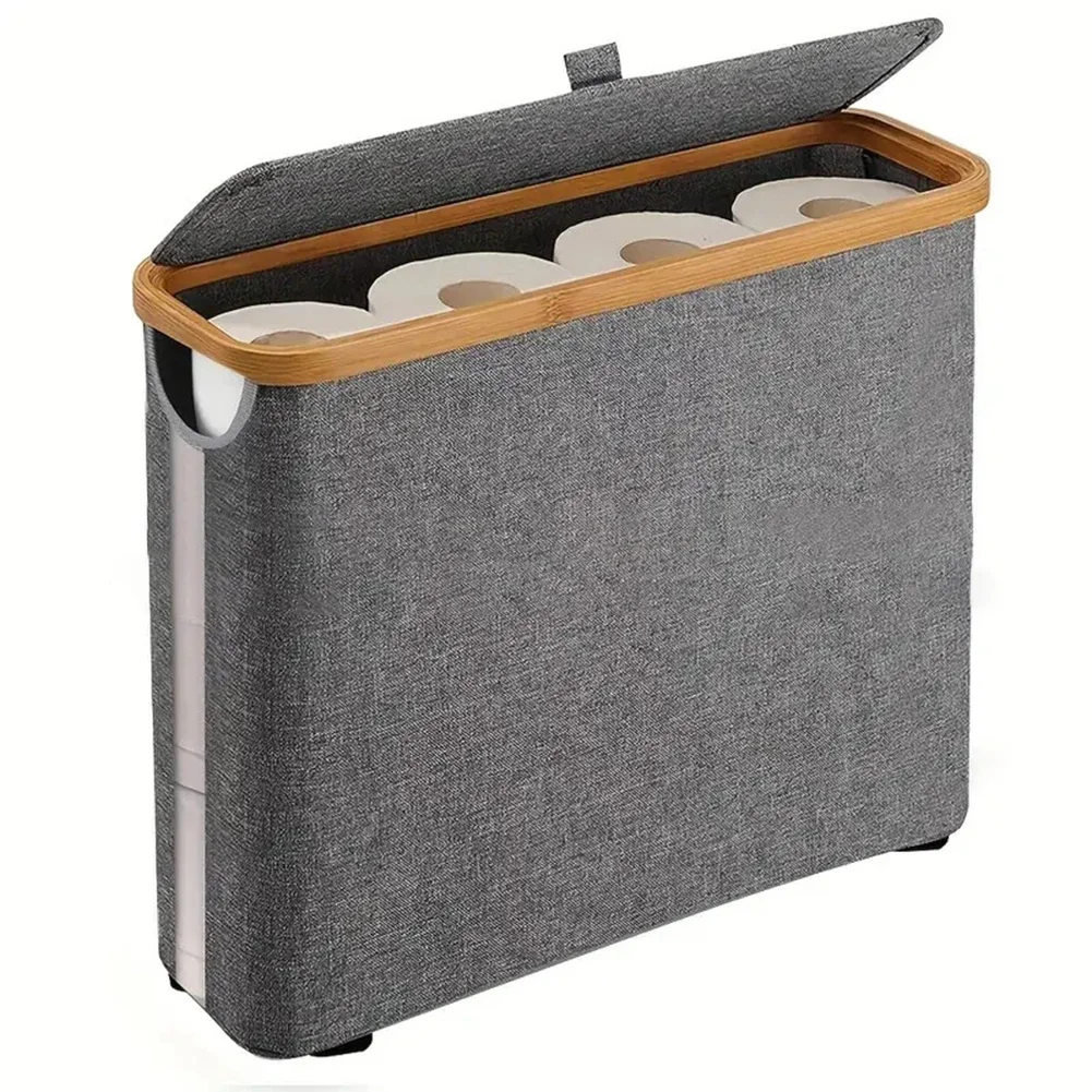 1 Pcs Roll Paper Storage Basket Elegant Toilet Paper Basket-Toilet Bin Storage Bathroom Tool